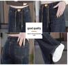 2025 Elastic Fleece-Lined High-Waisted Slimming Straight-Leg Jeans for Autumn/Winter