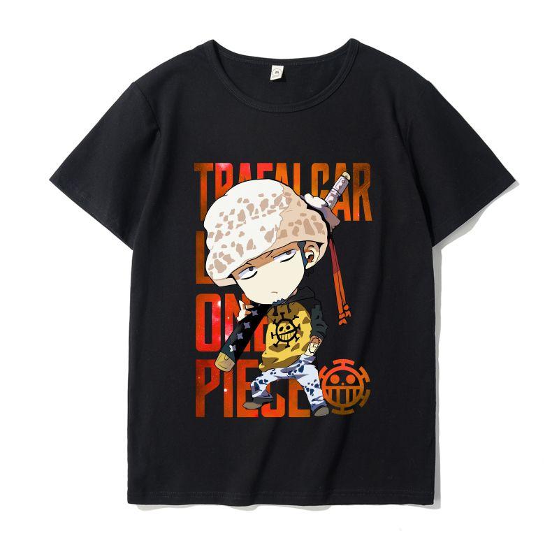 ONE PIECE T-shirt Aslo Luffy Sauron Short Sleeve Male Anime Cartoon Ins Loose Japanese Printed T-Shirt Y2K