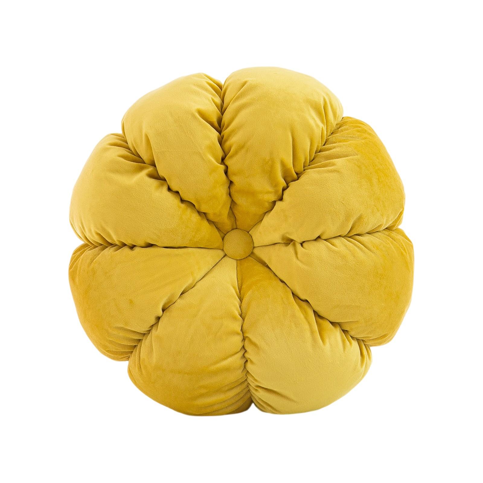 Подушка для спинки дивана Подушка-валик Цвет Бархатная тыква Круглая подушка Подушка One Size жёлтый 1730₽