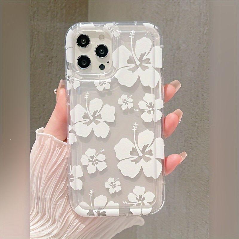Simple full screen flower apple 15 mobile phone case iphone14promax soft rubber 13/12/11 all-inclusive anti-drop xr