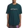 Carhartt WIP Logo Embroidered Solid Color Crew Neck Short Sleeve T-Shirt Unisex Tops CHXTEA191022K-GRD