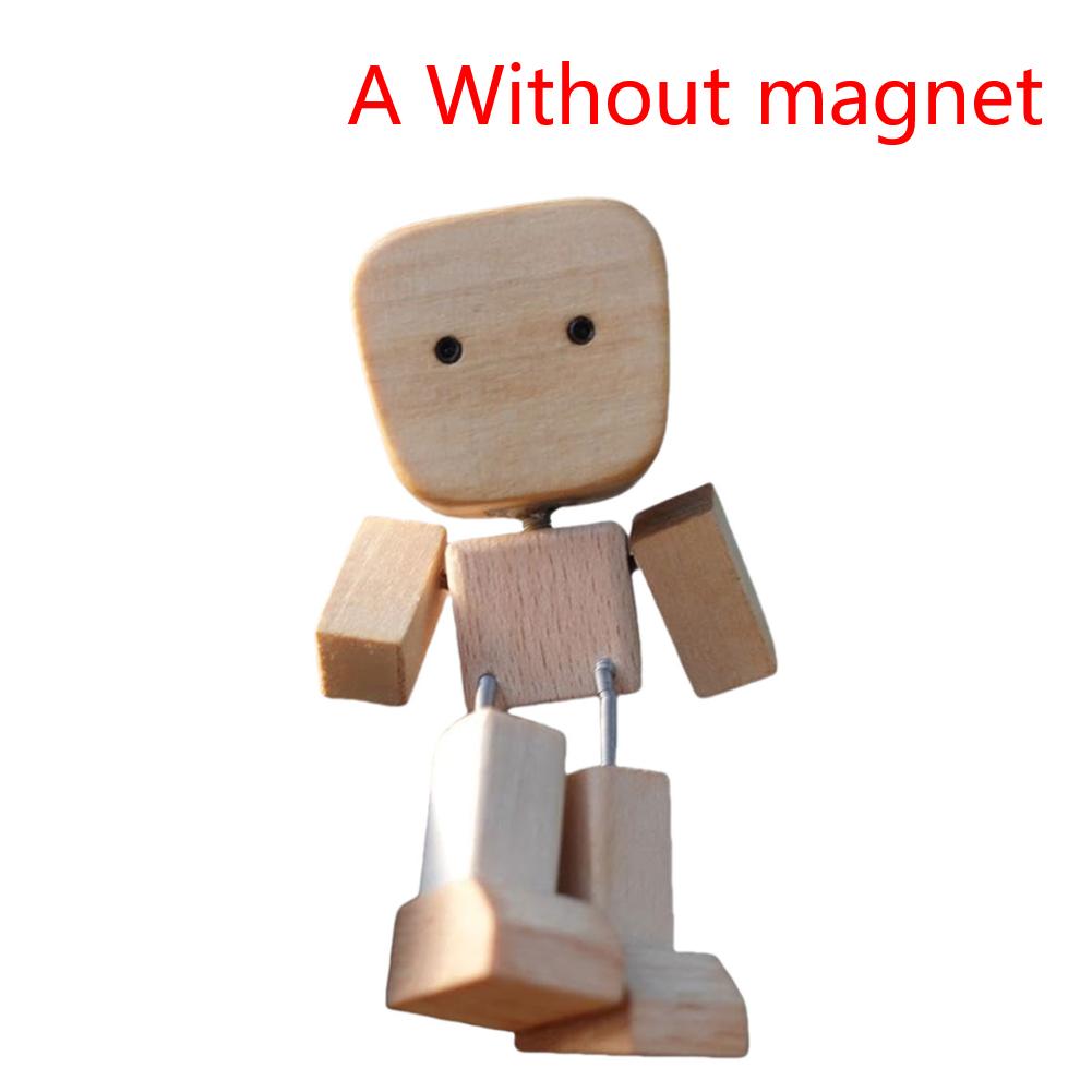 Shaking Wooden Man Figurine Funny Bobblehead Car Dashboard Decor Little Nerdy Dolls Car Accessories Car Ornaments Creative Gifts