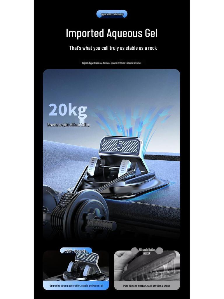 Car Dashboard 360° Non-Slip Phone Holder With Adhesive Bracket