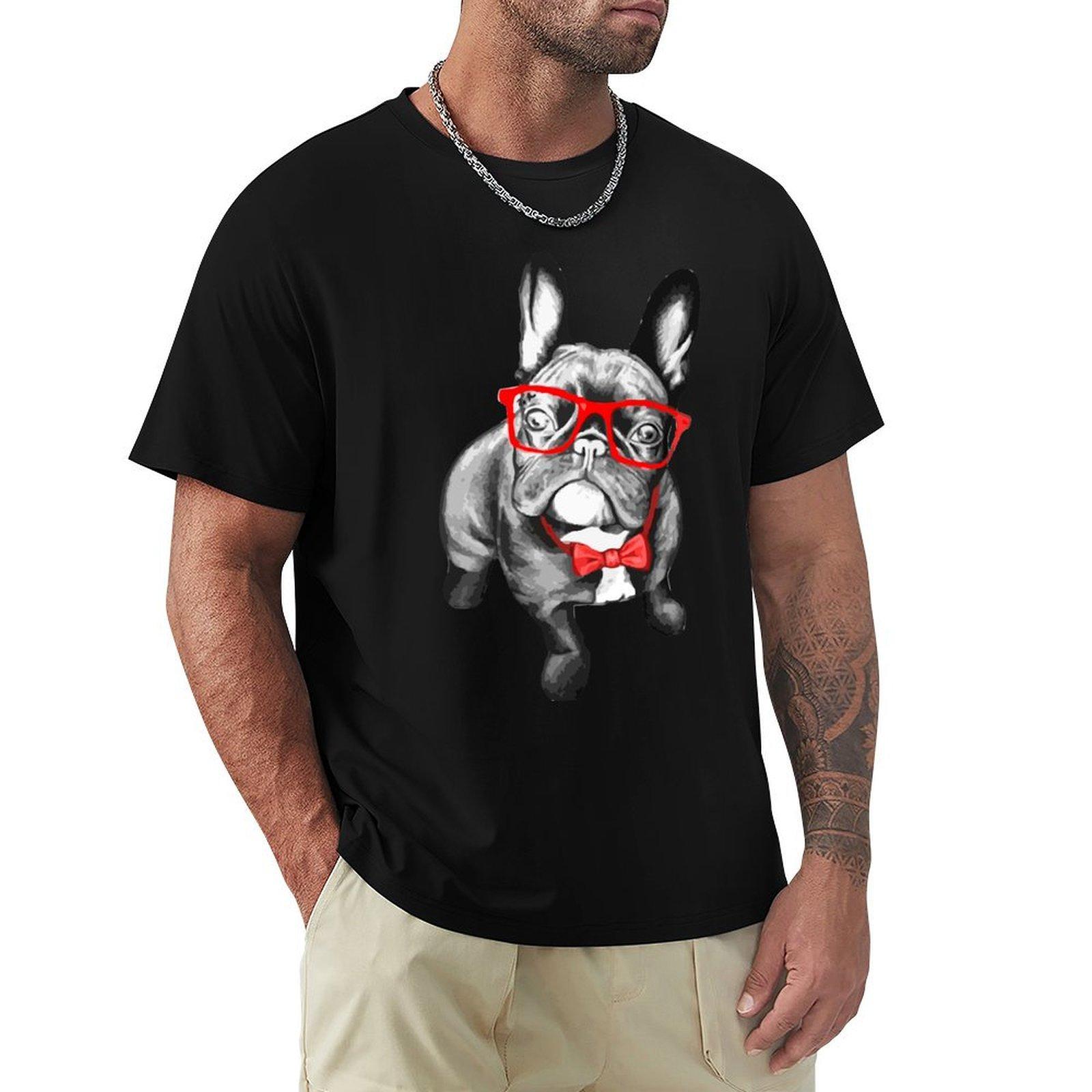 

French Pug TShirt cotton graphic tees graphic tee shirt boys animal print animal prinfor boys compression shirt men 4XL