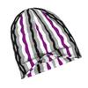 ZLIENSZUS Adult Wavy Ace Stripes Beanie Hat - Urban Wavy Stripe with Layered Hairstyle, Flat Printing for Coffee Walks & Creative Spaces, Trendy Layer