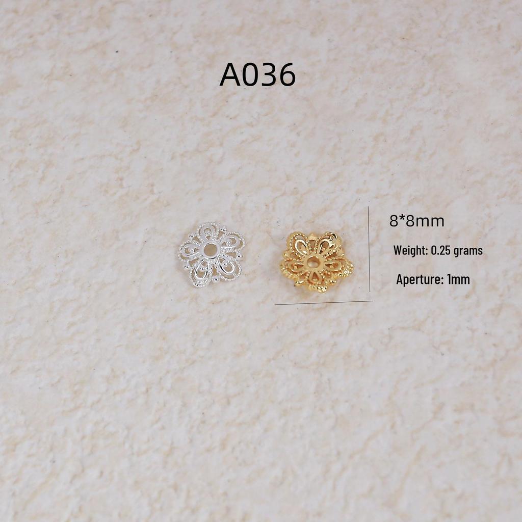 18k Gold-Filled Color-Preserving Hollow Waist Flower Spacer Beads for DIY Double-Sided Crystal Bracelet Jewelry