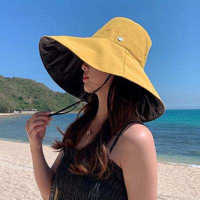 UV-blocking Blackout Bucket Hat (mustard) Wide-brimmed Hat