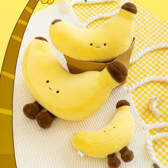 Banana Doll Soft Plush Toy High Elastic Skin-Friendly Cute Cuddle Pillow Cushion Nap Pillow Gift for