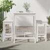VidaXL Ensemble de bar de jardin 3 pcs blanc bois de pin massif, ensemble de bar, ensemble de meubles, ensemble de bar 3154726