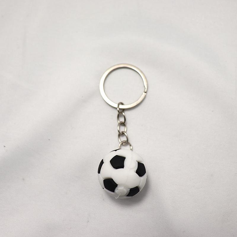 WTEMPO 10 шт. ПВХ Мягкий Резиновый Мяч Брелоки с Кольцом 3D Футбол Баскетбол Регби Формы Брелоки Подвески Мяч Мероприятия Сувенирные Брелоки Подарки 10pcs белый