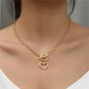 Punk Retro Heart Pendant Choker Collar Hip Hop Chunky Thick Chain Necklace Women Jewelry Gift