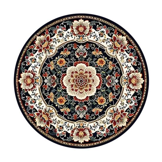 Bohemian Heat Resistant Placemats for Table Stain-Resistant Round Rubber Coasters Vintage Kitchen Dining Mats for Hot