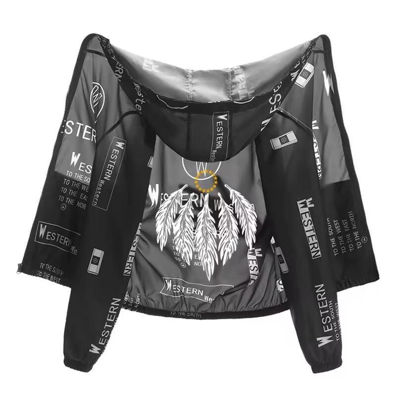 Men s Lightweight Sun Protection Jacket: Breathable, Lightweight, Printed Outdoor Sun Protection Shirt – Summer Couples  Jacket S