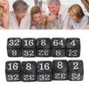 30PCS Number Dice Six Sided Multiples of 2 Number Plastic Light Weight Portable Dice   for Teaching Board Games
