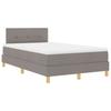 Box Spring Bed with Headboard Taupe 120 x 190 cm Fabric
