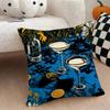Cocktail glass print Cushion Cover Natural Linen Double Sided Print  Throw Pillow Case for Sofa Couch Home Decor