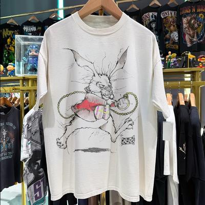 90's 'Im Late' Rabbit Rare T-Shirt White S