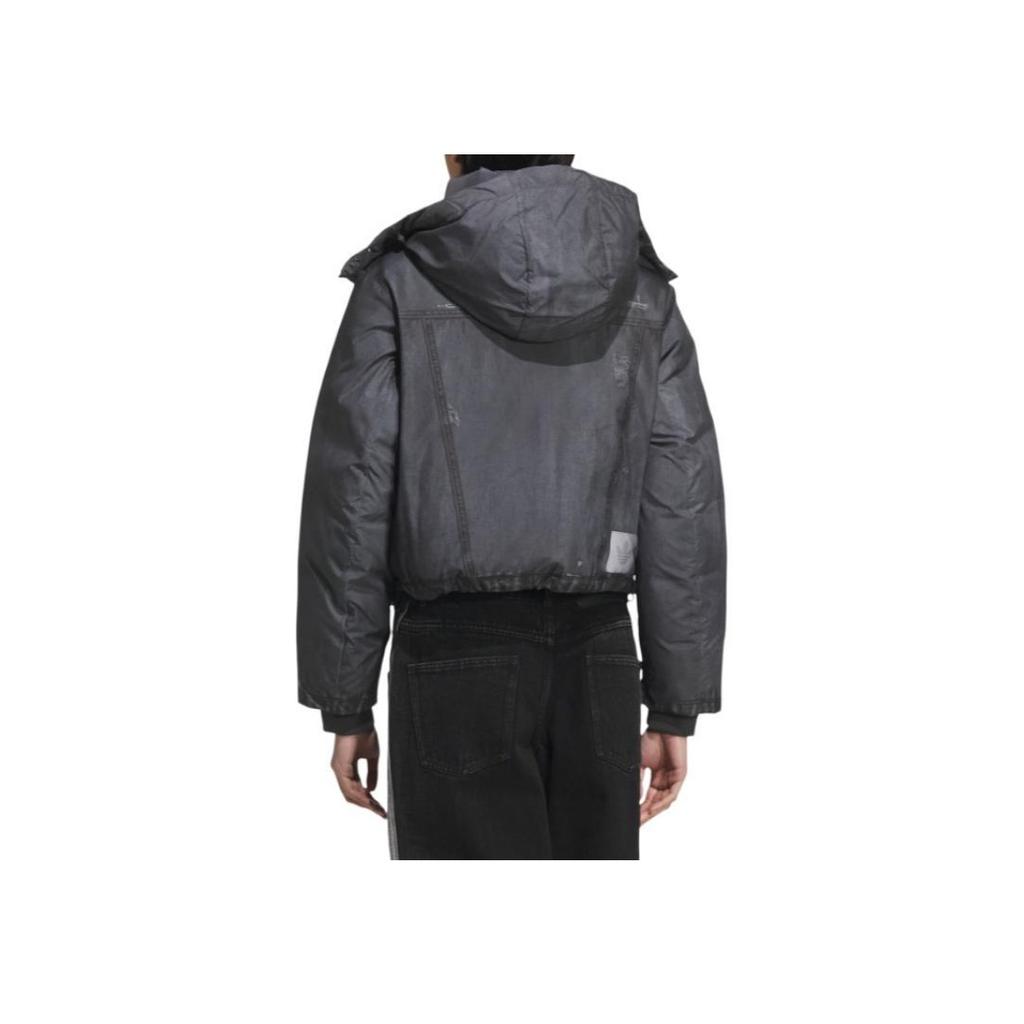adidas Originals FW25 FK Denim Crop Sports Warm Zipper Long Sleeve Down Jacket Women Jacket KC2634