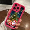 Ae121 Merry Christmas Santa design art Phone Cases for iPhone 16 14 13 11 Pro Max 15 7 8 6 Plus 12 mini XR XS Max SE Angel Eye Ladder Protective Cover
