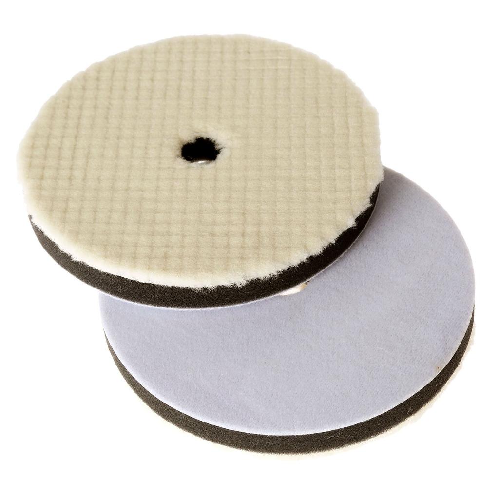 of artificial wool polishing pads for Buffing flat fine Two-pack polishers. pads, surface, grit, 180mm.