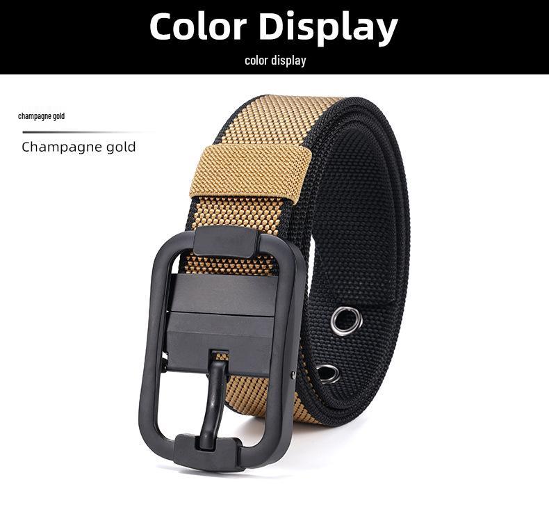Men s Tactical Nylon Pin Buckle Belt - Outdoor Leather Woven Belt for Adults 120 cm