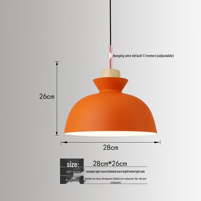 Orange Nordic Industrial Pendant Light for Restaurants & Bars