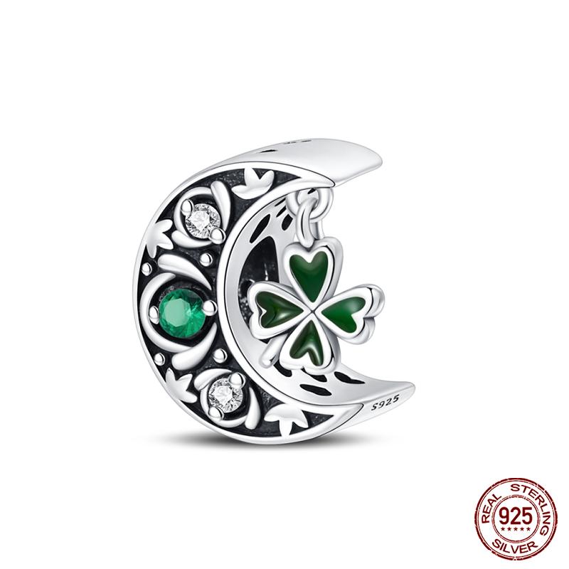 Fashion Copper Lucky Four Leaf Clover Series Charms Beads Fit Qikaola Original Bracelet Fine Diy Birthday Jewelry