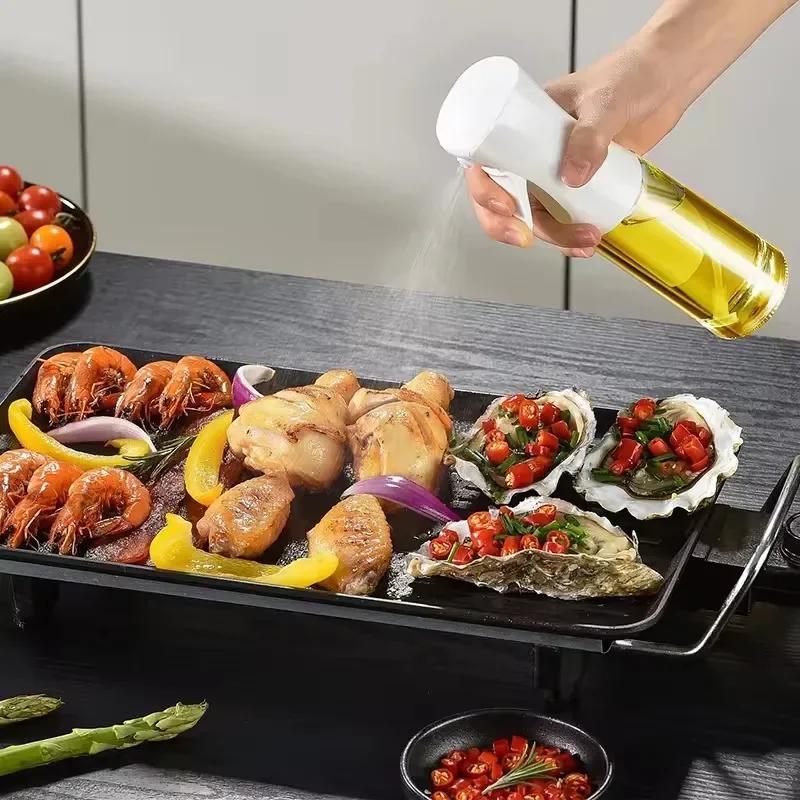 200ml 300ml Cooking Kitchen Oil Sprayer for Camping BBQ Baking, Olive Oil, Vinegar, Soy Sauce