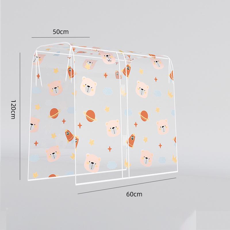 PEVA Garment Dust Cover: Transparent, Floor-Standing, Waterproof, Dustproof.