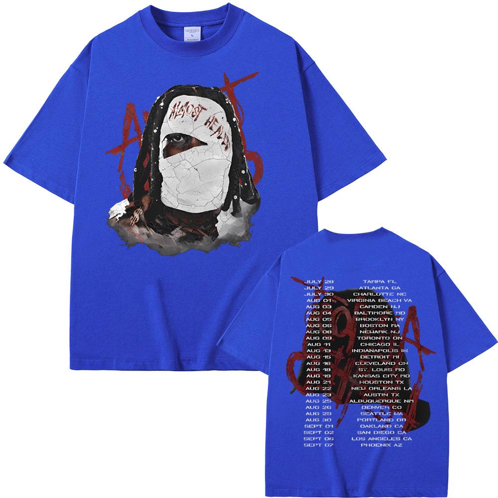 Rapparen Lil Durk Healing Tour T-shirt Herr Dam Hip Hop Mode Vintage Oversized T-shirt Herr Casual 100% Bomull Kortärmad