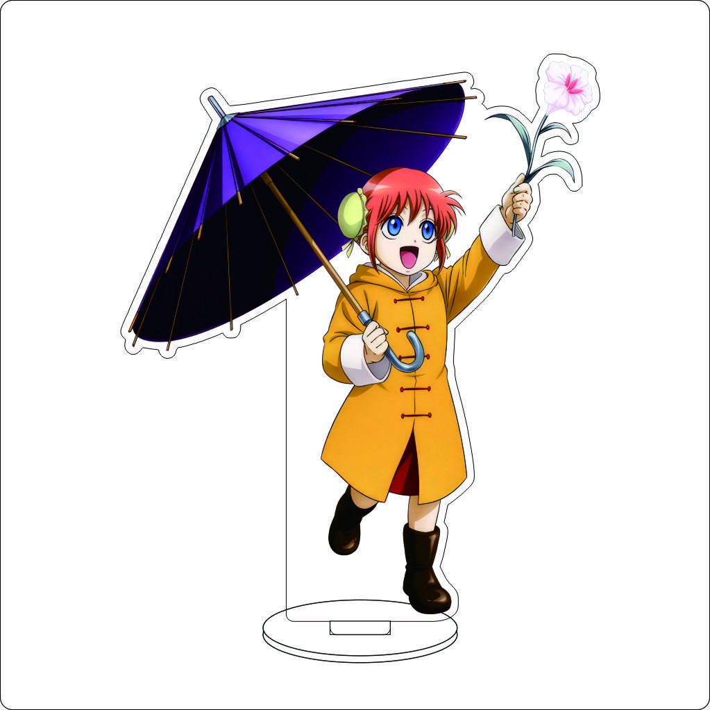 16CM Anime Gintama Cosplay Acrylic Stand Ornaments Kagura Kondou Isao Katsura Kotarou Sakata Gintoki Figure Stand Gifts