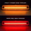 For 2003-2009 Hummer H2 Front & Rear LED Side Marker Signal Light Kit Smoke Lens