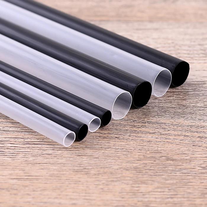 100pc/lot 1.2 cm big Disposable bubble tea straw milk tea milk juice plastic transparent 19/23cm Tea Fruit Drink Straws