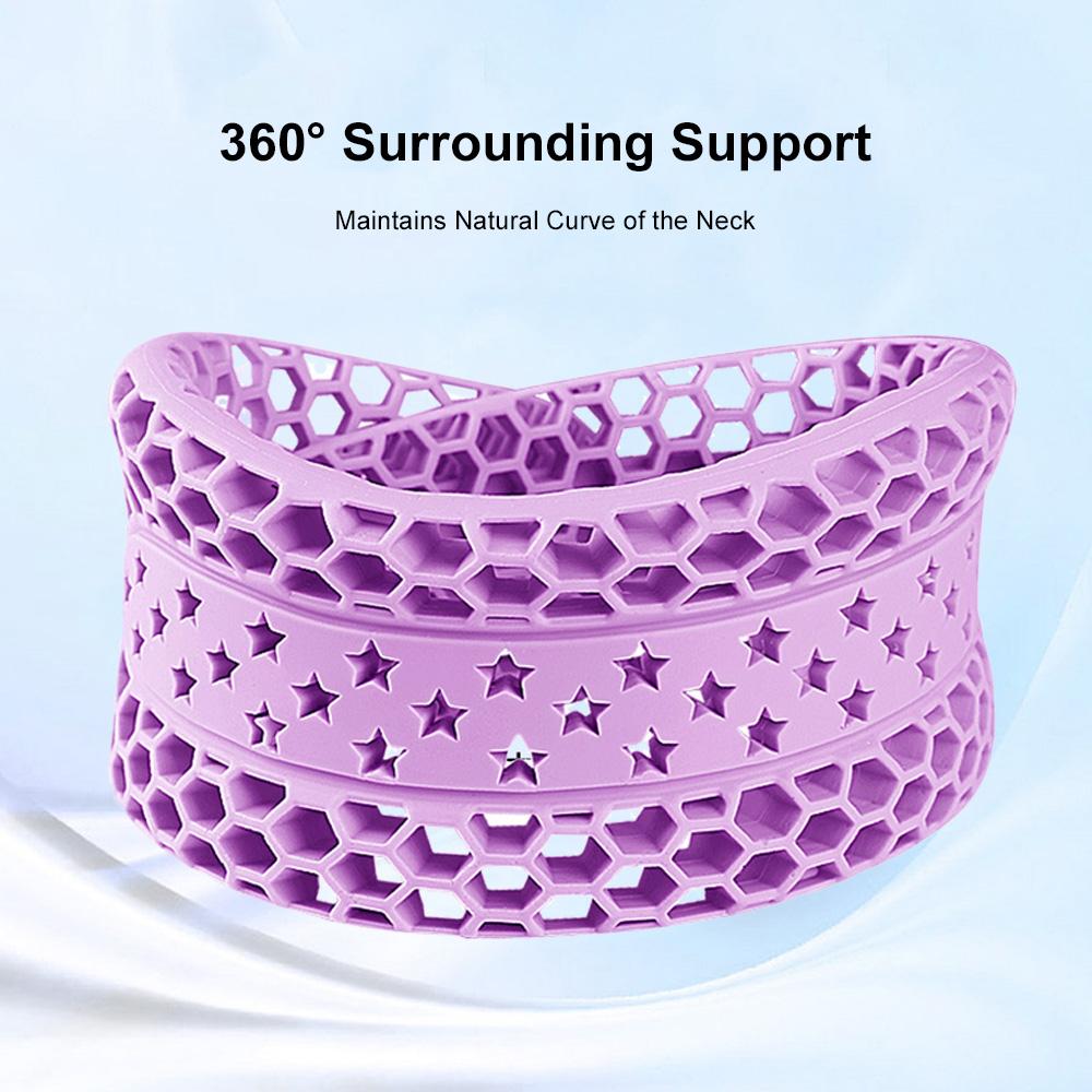 Soft Silicone Neck Support Adjustable Neck Support Cervical Neck Protector for Sleep Relief Neck Pain Breathable Neck Support