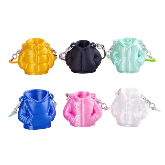 1/5 st 3D-printad dunjacka figurin Mini dunjacka staty Ryggsäck Hängande dekoration Hemkontor Bil Skrivbords prydnad