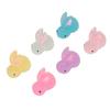 60pcs Luminous Resin Bunny Ornament Decoration Glow In Dark Resin Bunny Figure for Birthday Party