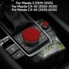 Top Suede Trim Sticker For Mazda 3 Axela -2025 CX30 CX-30 -2025 CX50 CX-50 -2025 Car Central Control Multimedia Knob