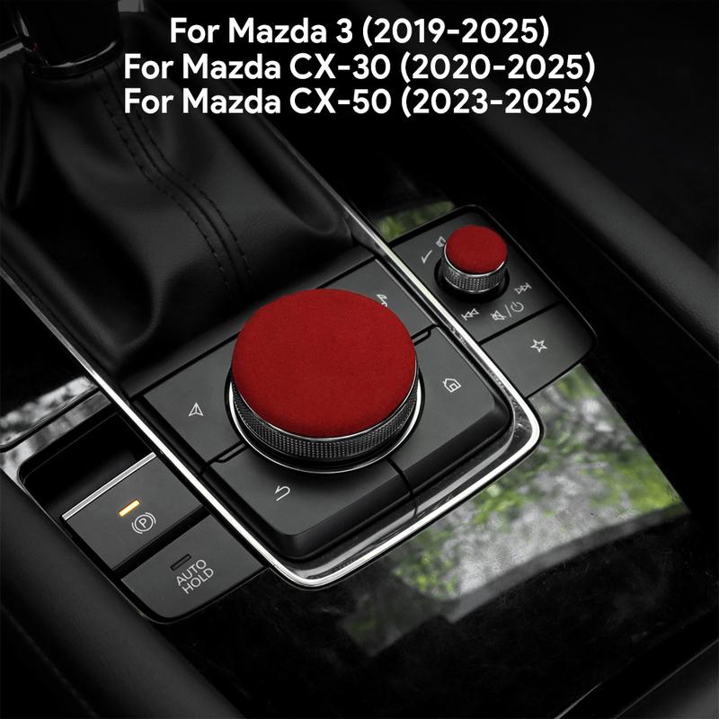 Top Suede Trim Sticker For Mazda 3 Axela -2025 CX30 CX-30 -2025 CX50 CX-50 -2025 Car Central Control Multimedia Knob