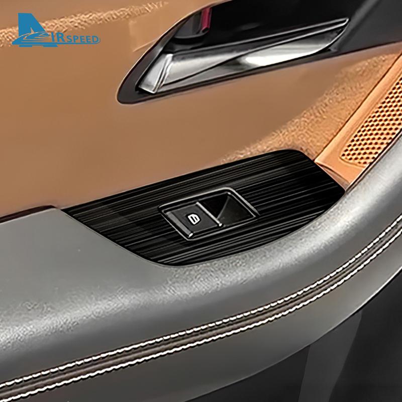 Stainless Steel 4pcs Window Lifter Switch Trim Cover For Mazda CX60 CX-60 -2025 CX70 CX-70 CX80 CX-80 CX90 CX-90 2024 2025