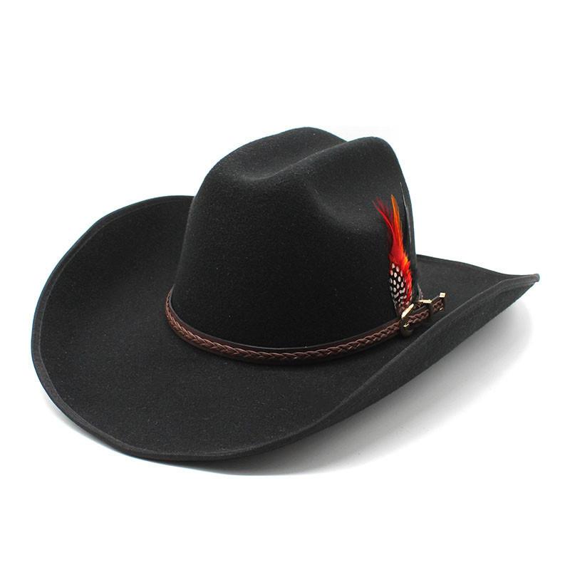 Tibetan Wool Felt Hat With Large Brim And Black Leather Belt For Men And Women Summer Sun Protection