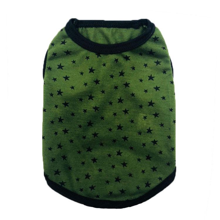 Gypsophila  Print Dog Cotton Sweatshirt Vest - Spring/Summer Style Extra Small