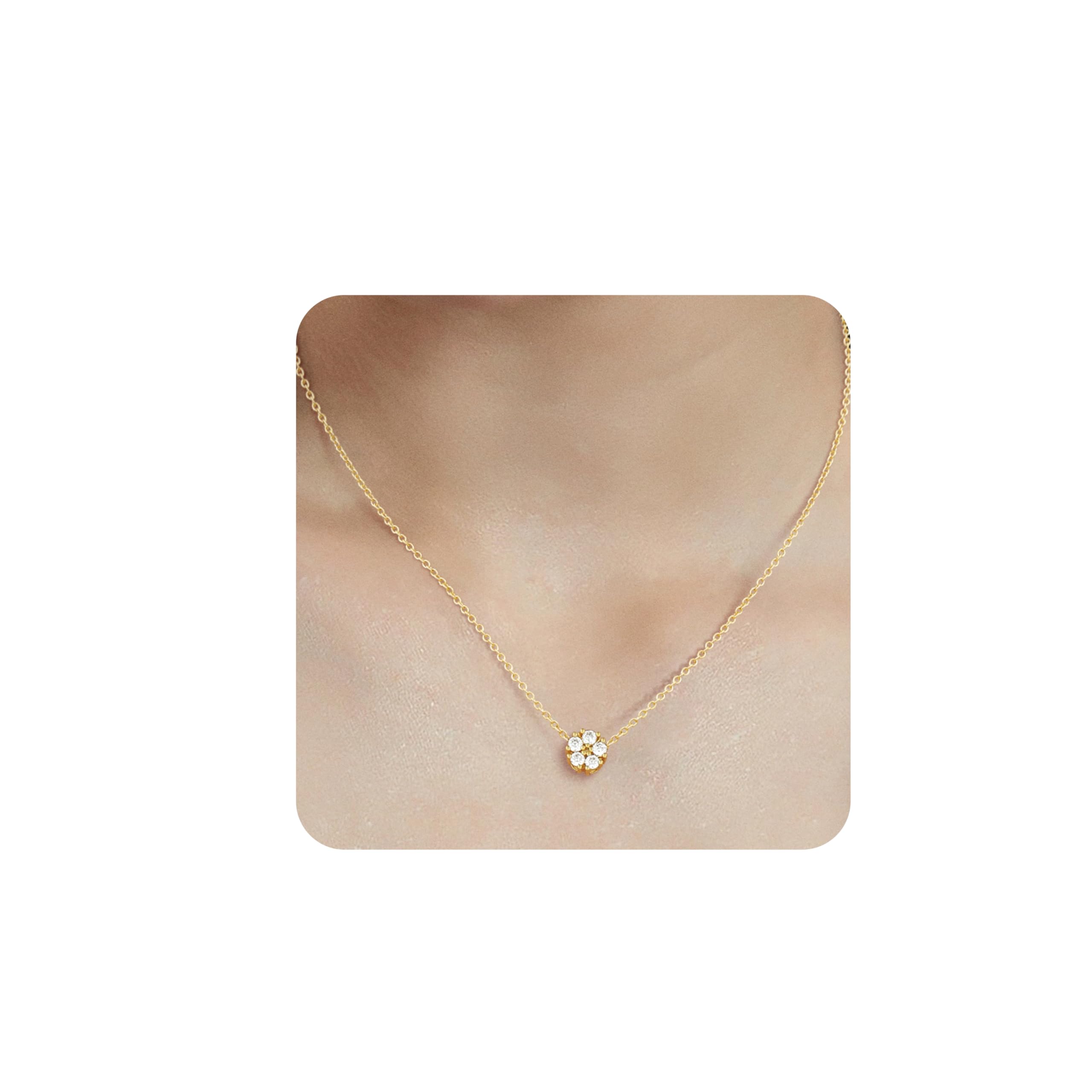 

Ожерелье для Высококачественный Цветок Сакуры Регулируемый День Рождения [Mesaro] Женщины, Цирконий, Подвеска, Гипоаллергенный, Серебро, Золото, Длина, Простой, золотой