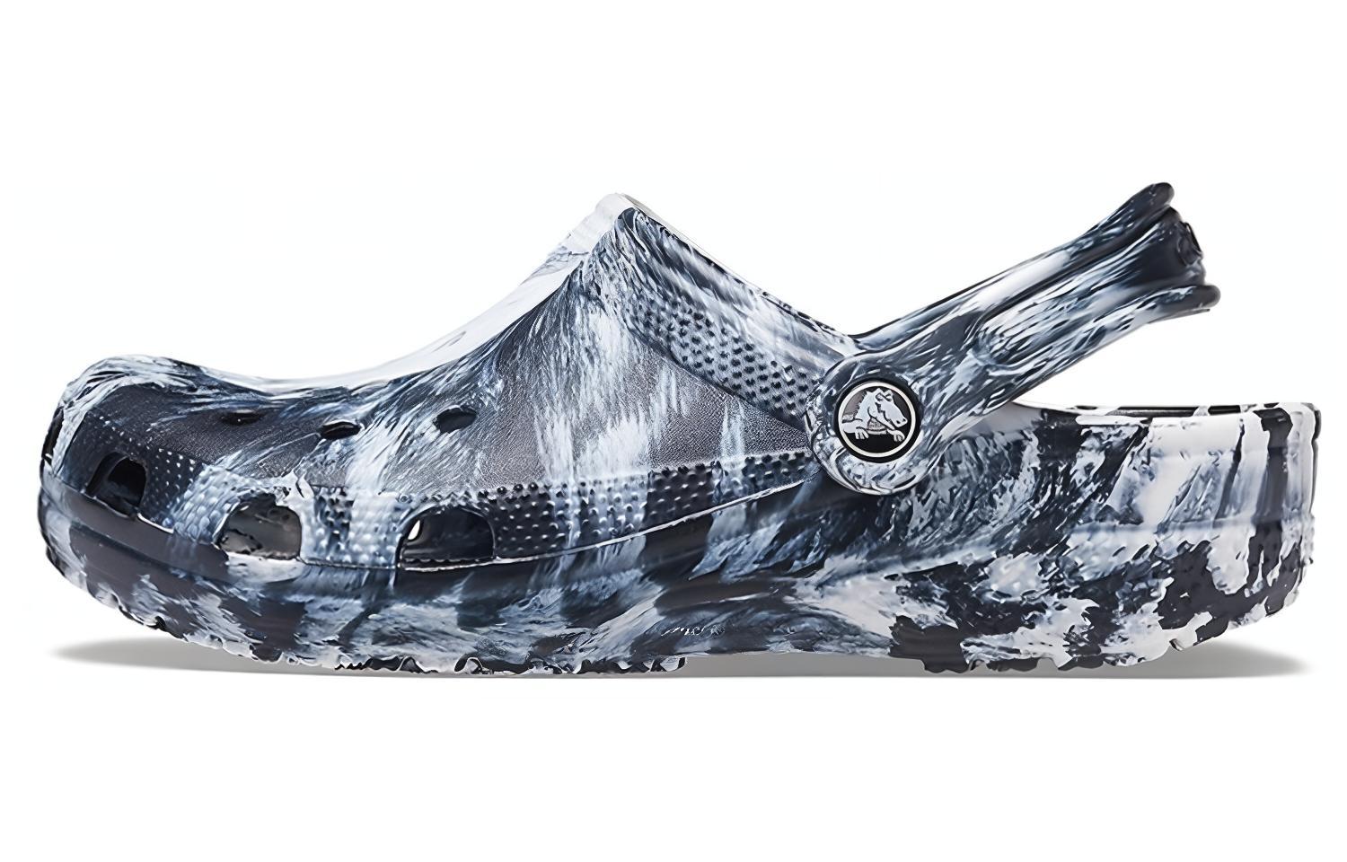 Сандалии Crocs Beach Marble Унисекс Черно-Белые  Черный Белый  206867-103 34-35