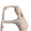 Scultura Zen Yoga, Statuetta Meditazione in Resina con Texture di Arenaria, Decorazione Astratta Posa Yoga per Soggiorno e Libreria, Regalo Accessori per la Casa