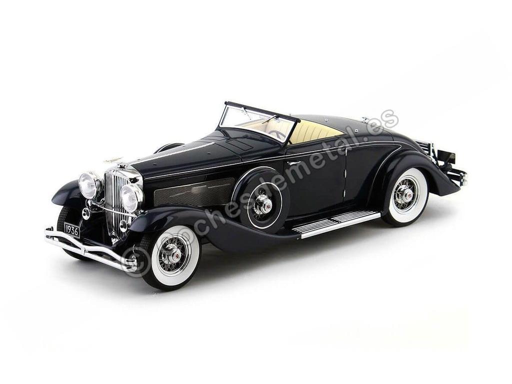Minichamps Scale Duesenberg SJN Supercharged Convertible Coupe 1936 Dark Blue 1/18 [Resin]