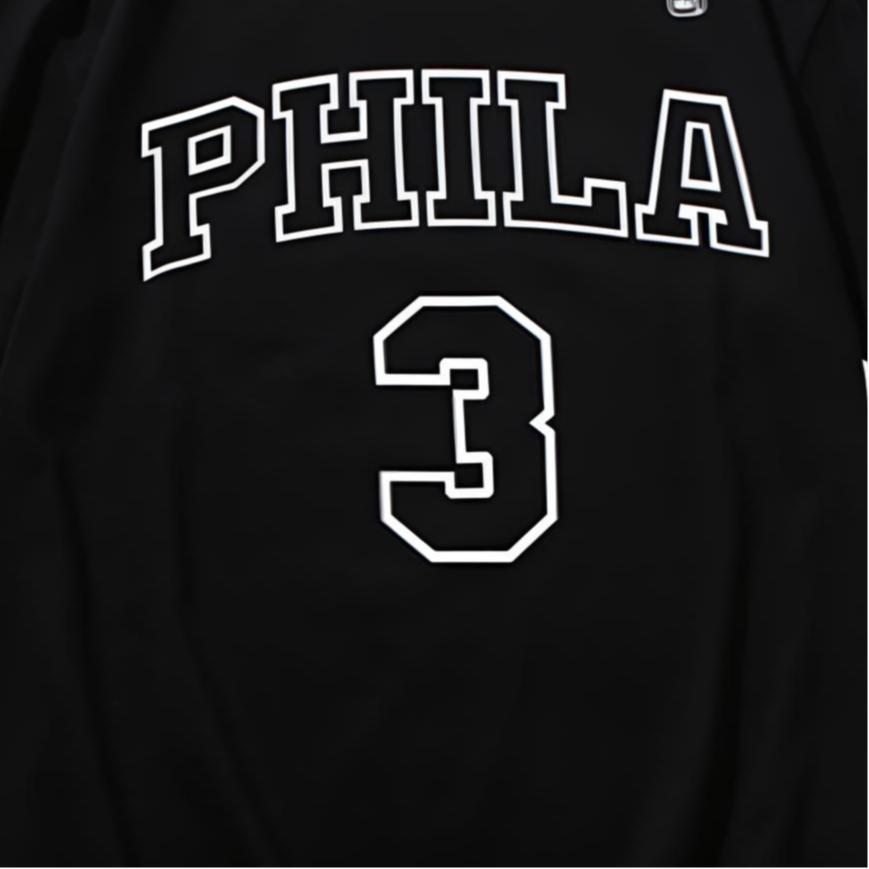 Mitchell & Ness T Shirt Unisex Black MN13S18-AIV-1