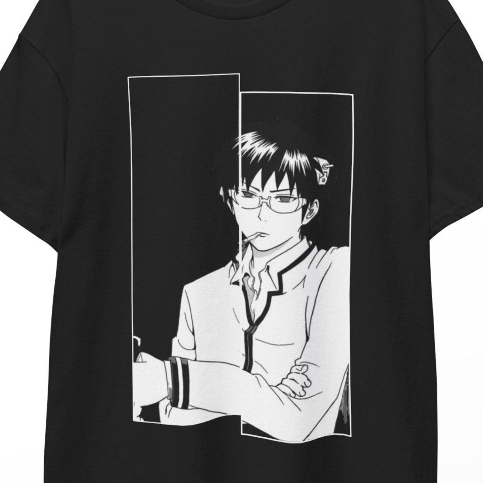 Saiki K Merch Anime T Shirt Saiki K Sticker Saiki K Poster The Disastrous Life Pink Hair Saiki Kusuo Kaidou Anime T Shirt MerchSaikiKPlusPro 4XL