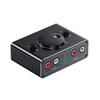 2 Way 3.5mm RCA Stereo Audio Switcher 2 in 1 Out/1 in 2 Out RCA Stereo Audio Switch with Mute Button Bi-Directional Audio Splitter