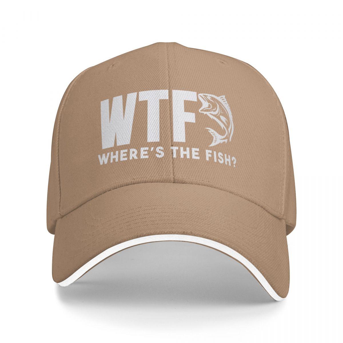Lab cap WTF Waar Is De Vis VisserUnisex Baseballpet Wintermuts Unisex hoed wandelhoed Golf Dameshoeden Unisexs