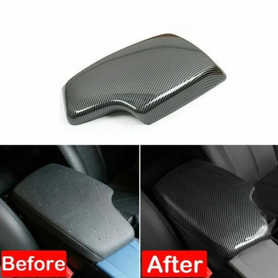 Carbon Fiber Armrest Console Box Panel Cover Fit BMW F30 F34 328i 320i 2013-